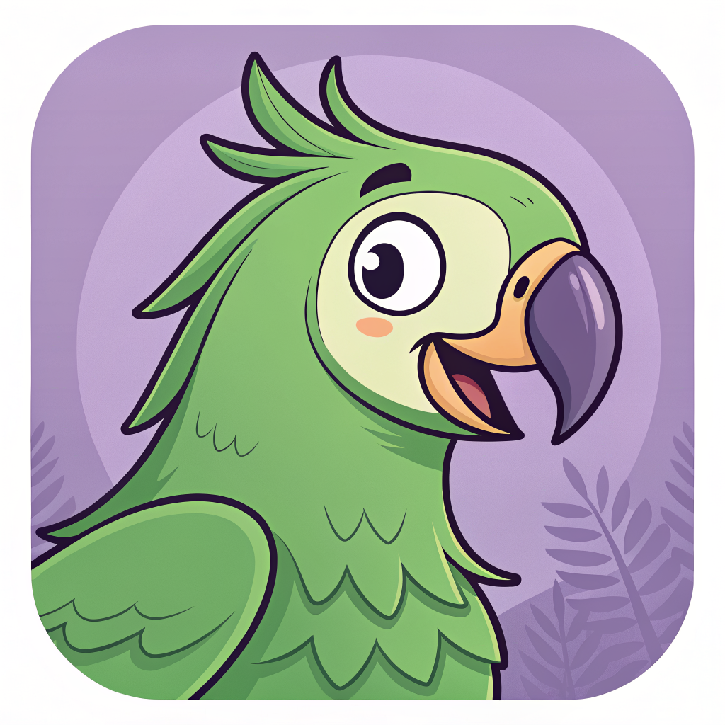 GeoParrot parrot mascot logo