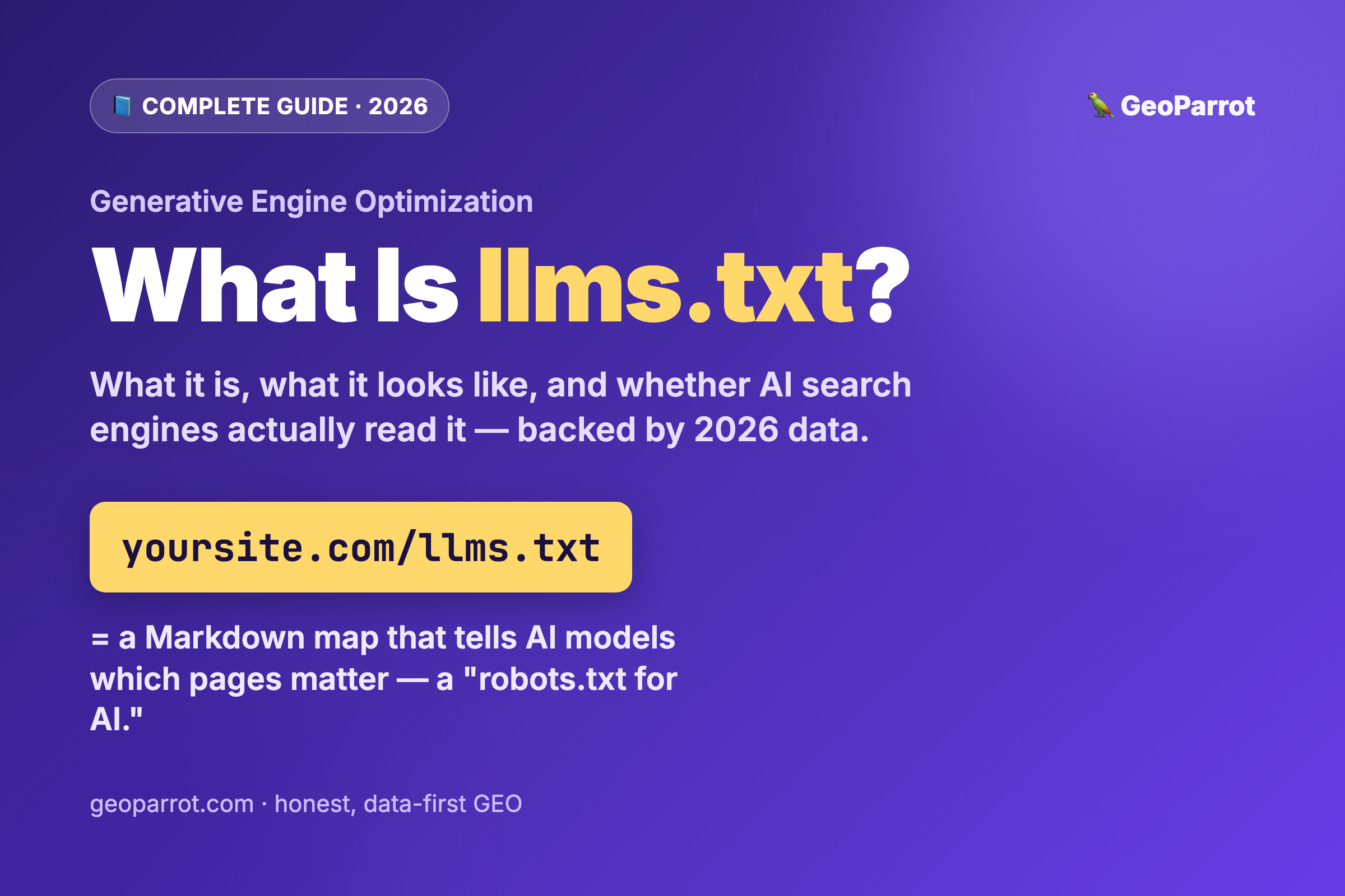 What Is llms.txt? A Complete 2026 Guide (With Real Data on Whether It Works)