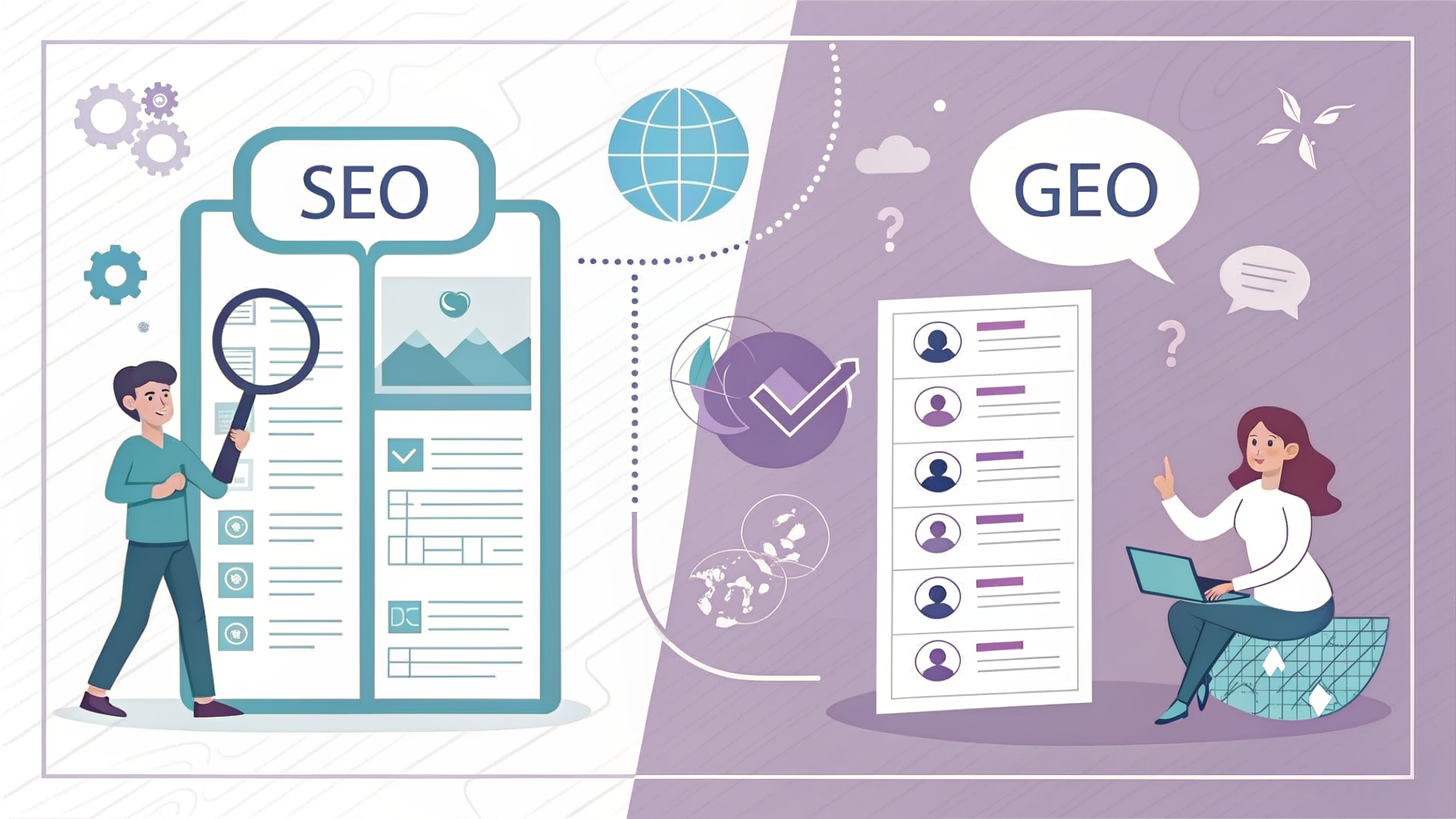 SEO ranks links while GEO gets content cited inside AI answers